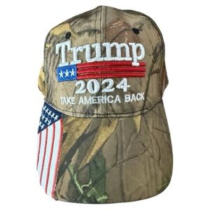 Camo Trump 2024 Hat with tag